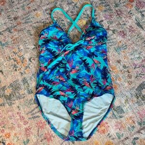Carve Designs Tropical Blue and Pink One Piece